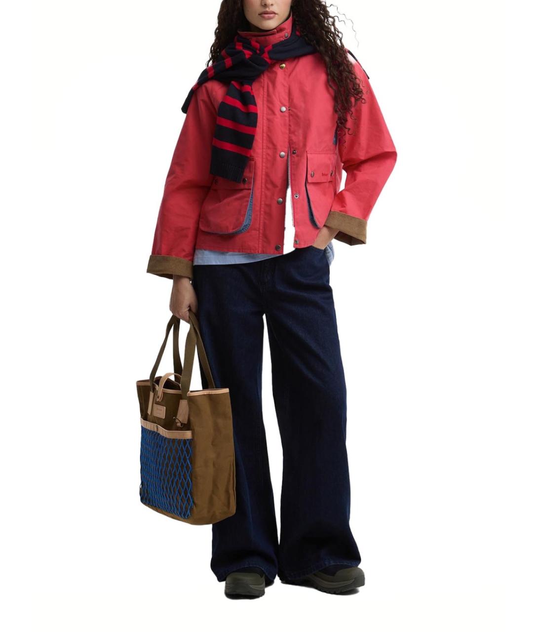 BARBOUR Красная хлопковая куртка, фото 2