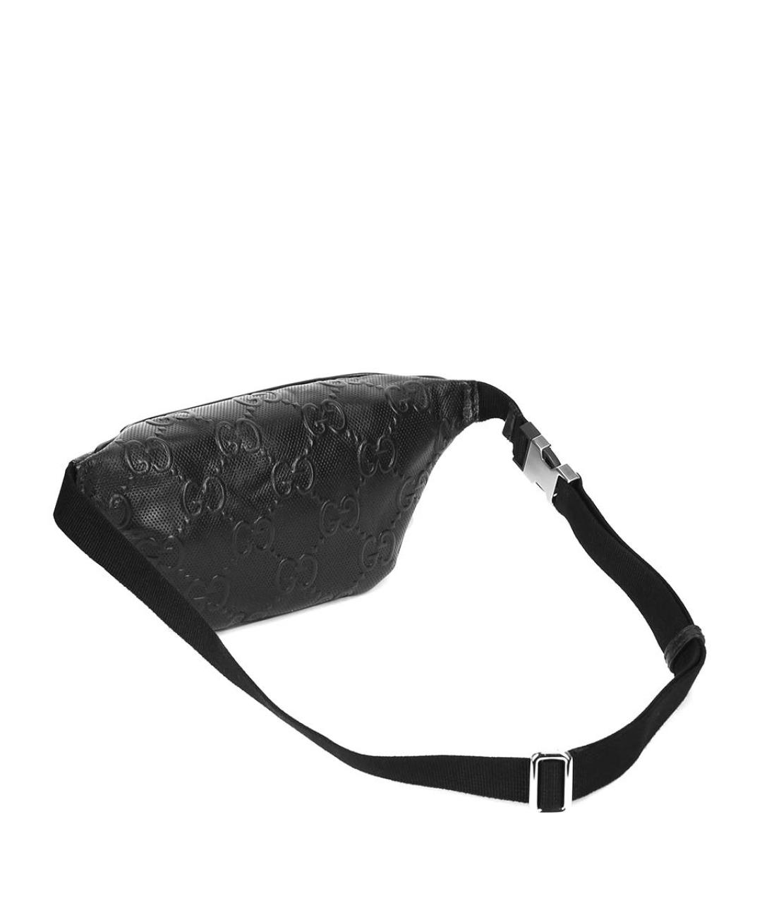 GUCCI Черная кожаная поясная сумка, фото 2