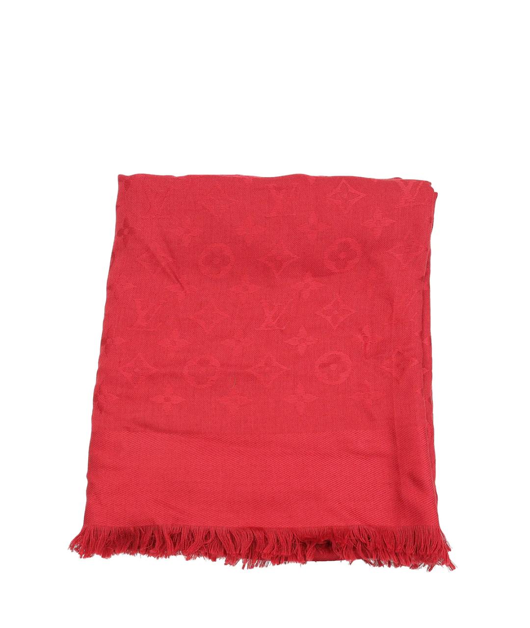 LOUIS VUITTON Коралловый шелковый платок, фото 1