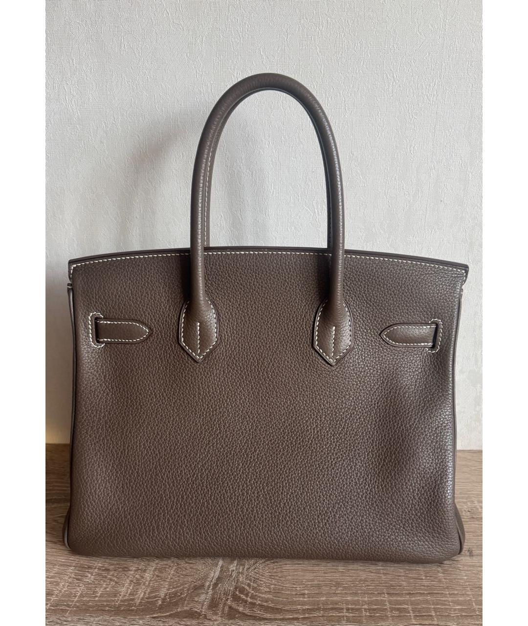 HERMES Кожаная сумка с короткими ручками, фото 2