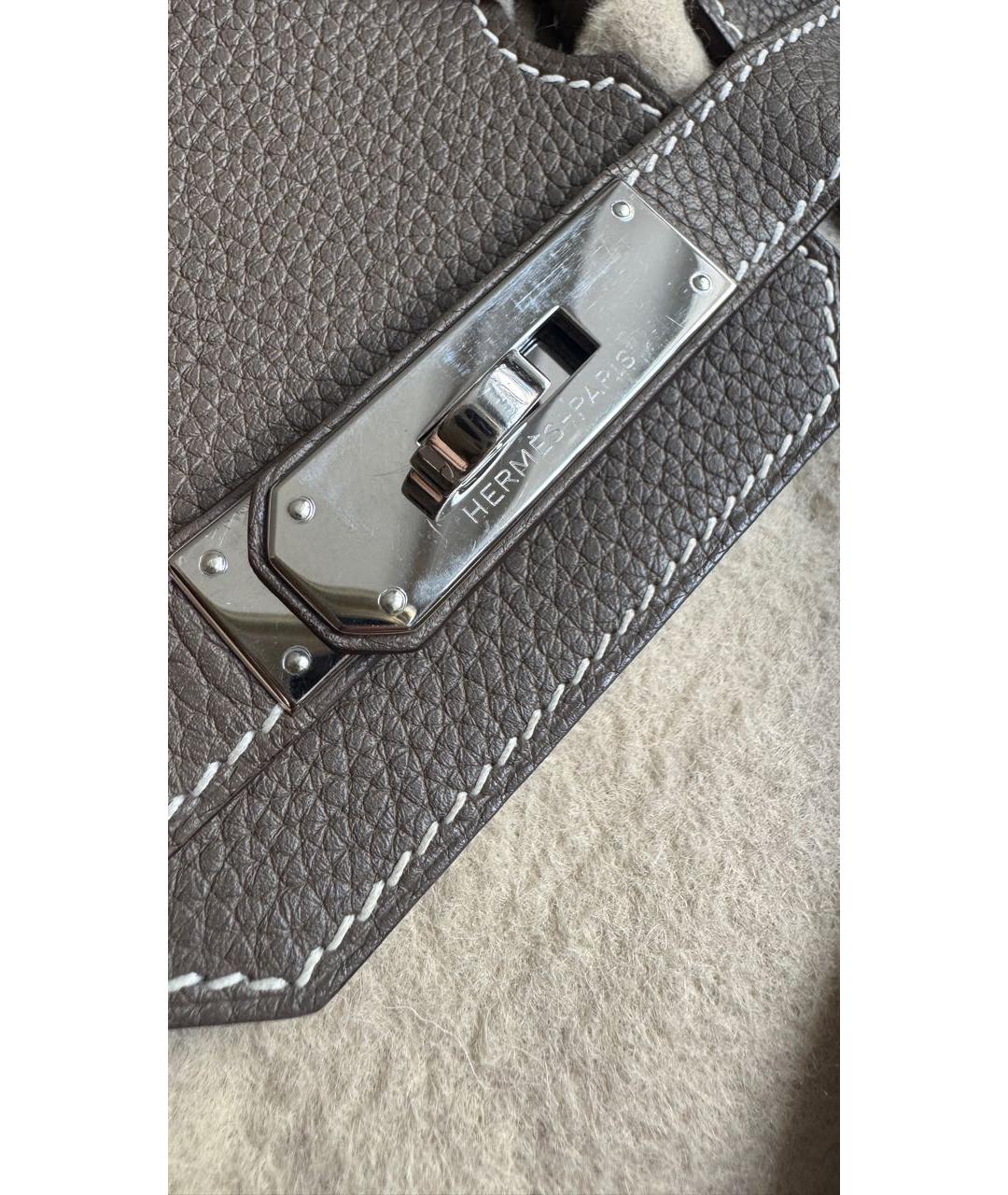 HERMES Кожаная сумка с короткими ручками, фото 8