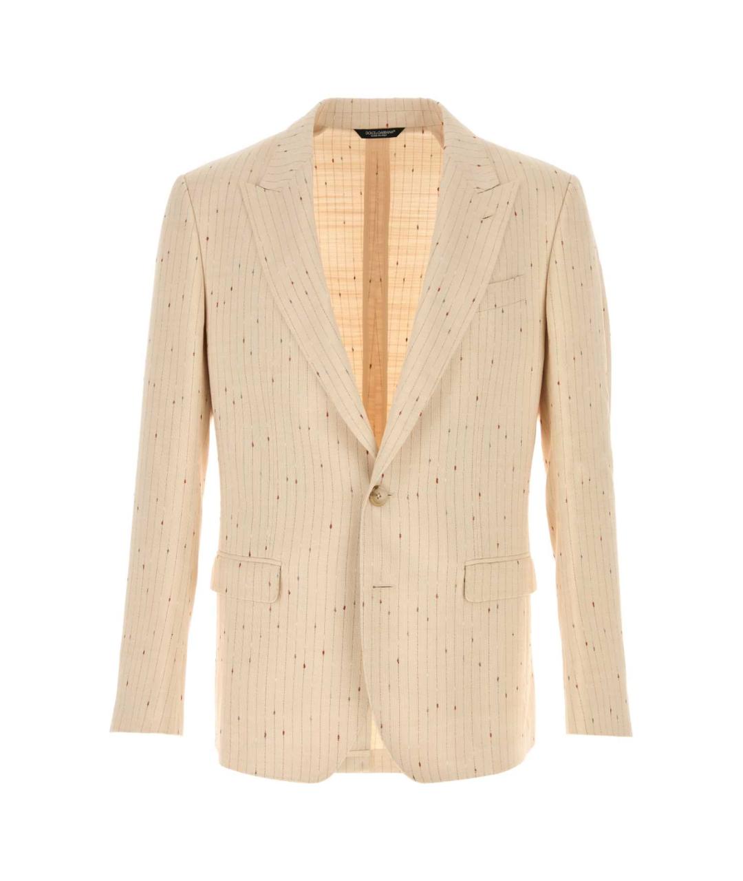 DOLCE&GABBANA Бежевый вискозный пиджак, фото 1