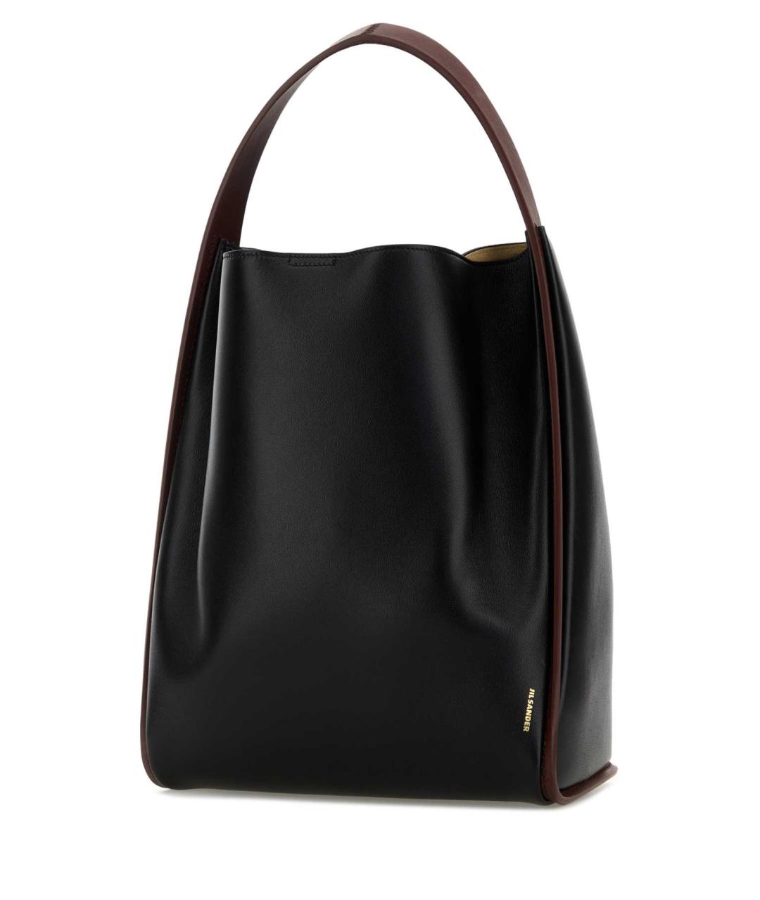 JIL SANDER Черная кожаная сумка с короткими ручками, фото 2