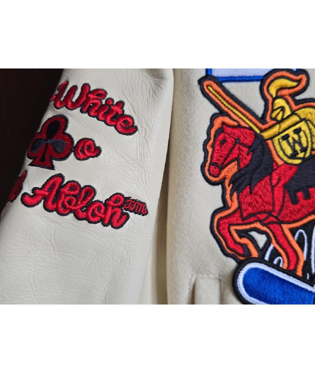 OFF-WHITE Бежевая кожаная куртка, фото 6