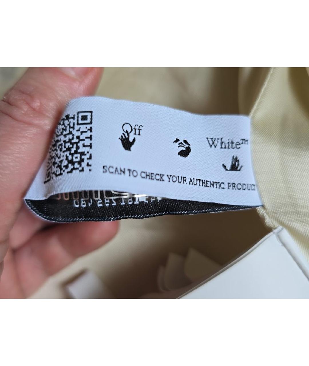 OFF-WHITE Бежевая кожаная куртка, фото 8