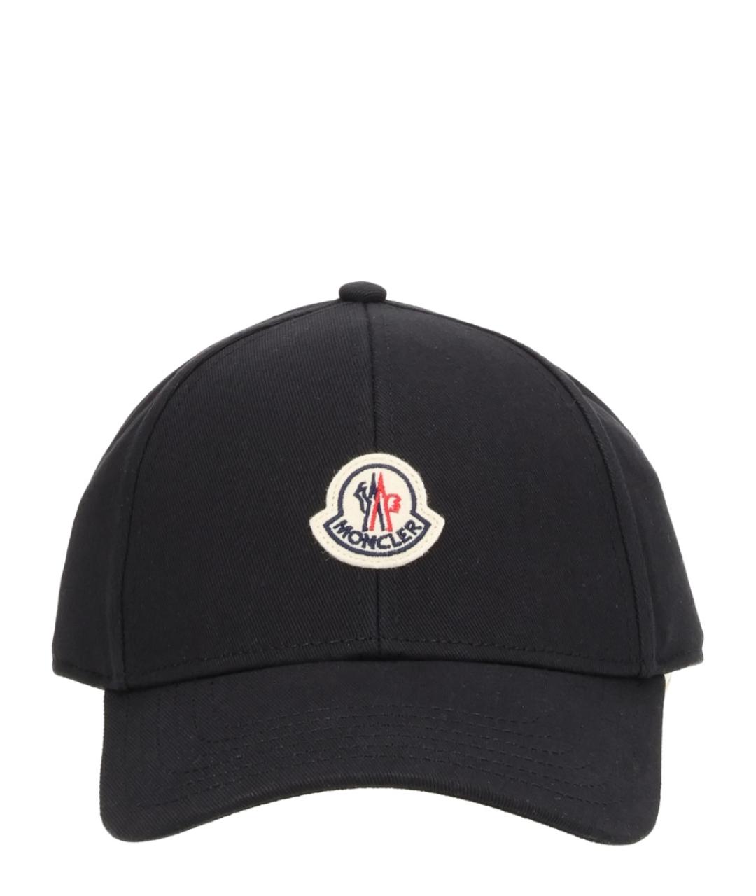 MONCLER Черная хлопковая кепка/бейсболка, фото 1