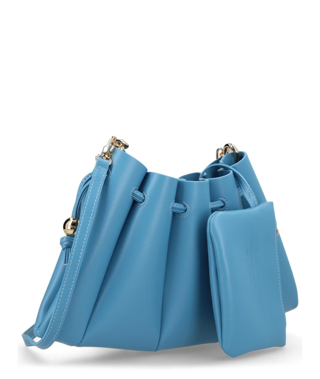 THEMOIRE Голубая сумка через плечо из искусственной кожи, фото 2