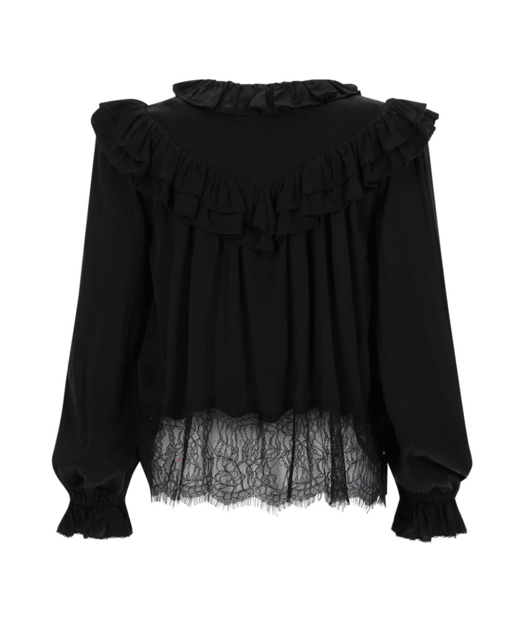 SELF-PORTRAIT Черная вискозная блузы, фото 2