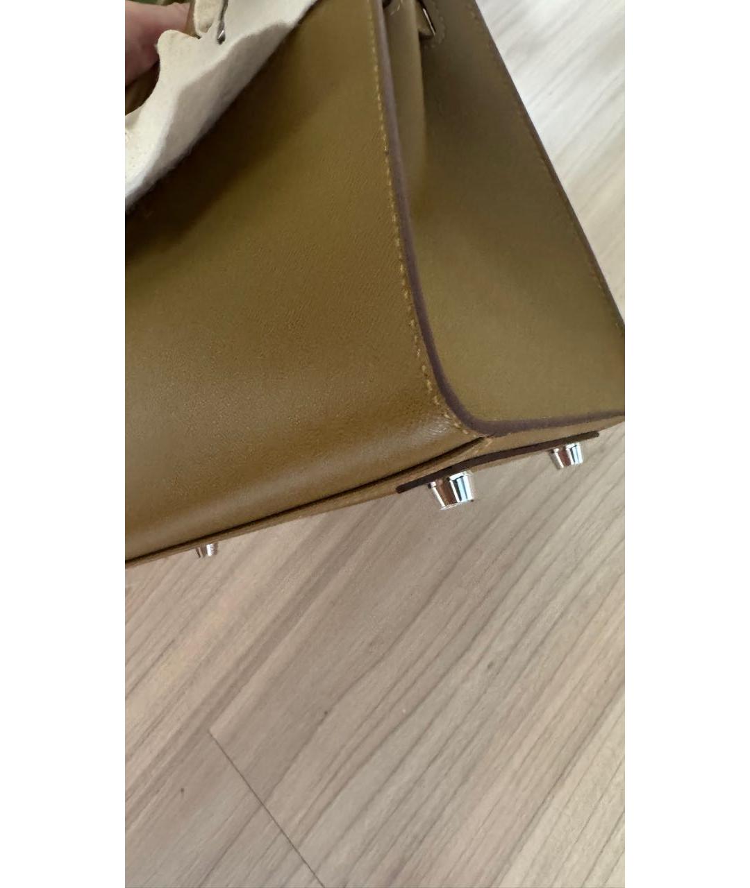HERMES Кожаная сумка с короткими ручками, фото 8