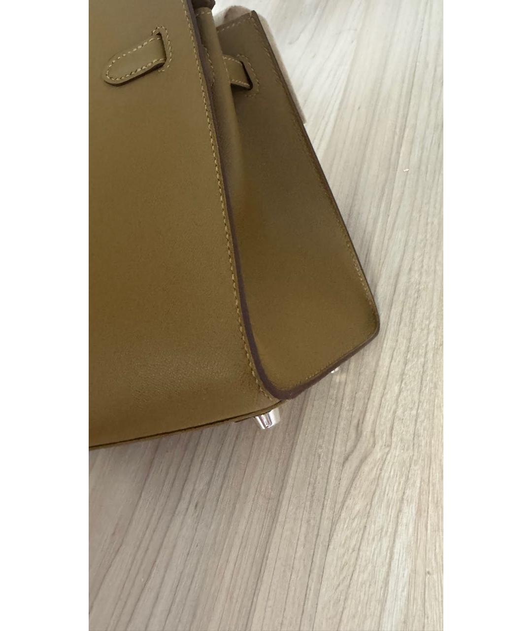 HERMES Кожаная сумка с короткими ручками, фото 6