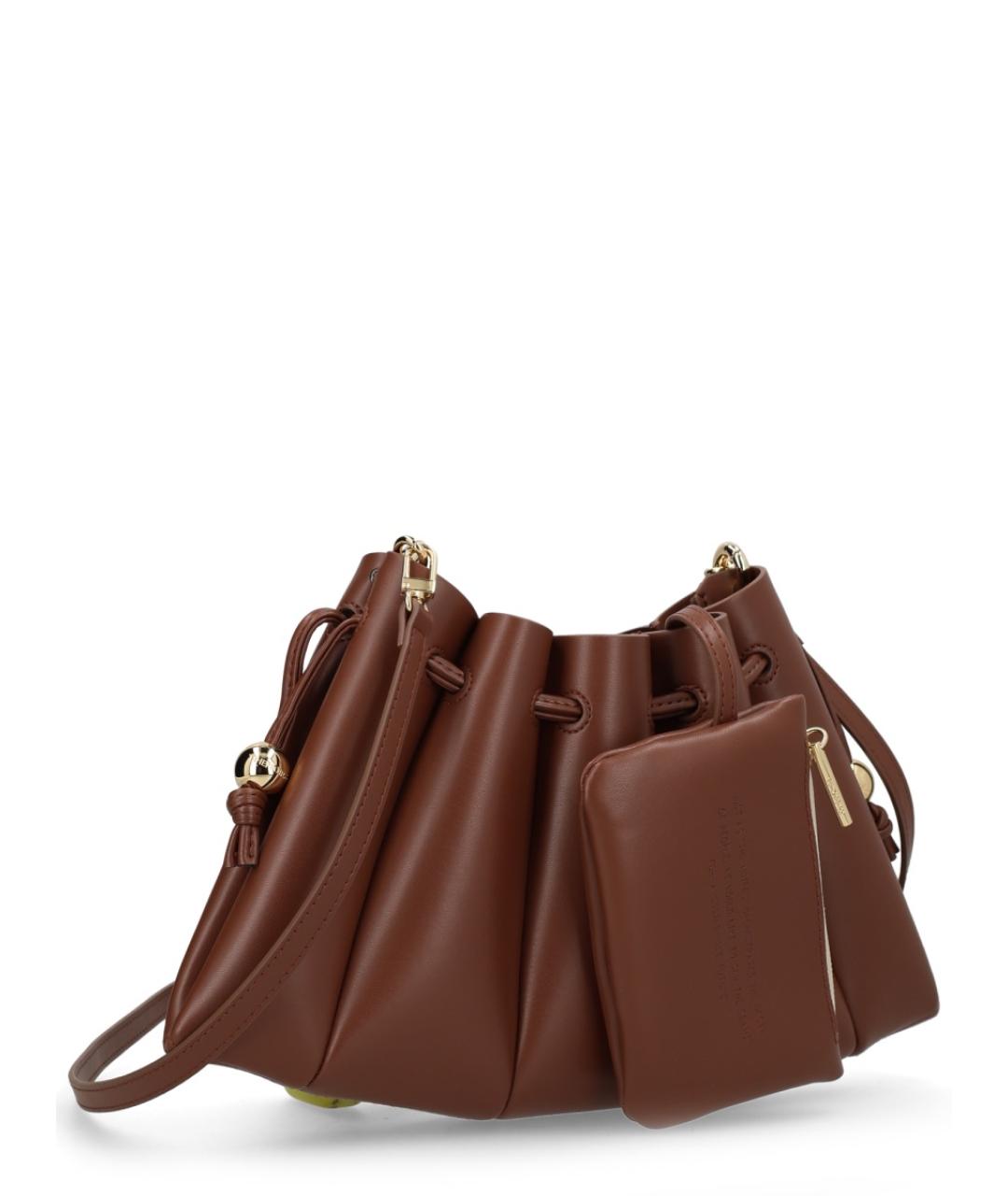 THEMOIRE Коричневая сумка через плечо из искусственной кожи, фото 2