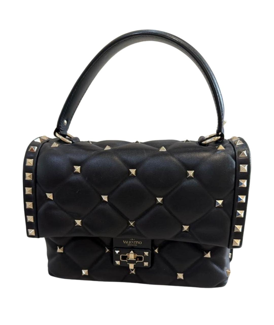 VALENTINO Черная кожаная сумка через плечо, фото 1