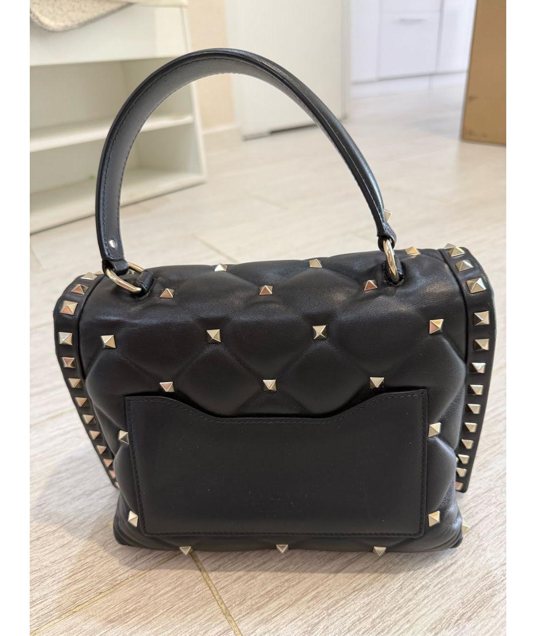 VALENTINO Черная кожаная сумка через плечо, фото 2