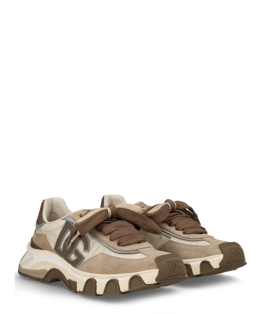 DOLCE&GABBANA Мульти текстильные низкие кроссовки / кеды, фото 2