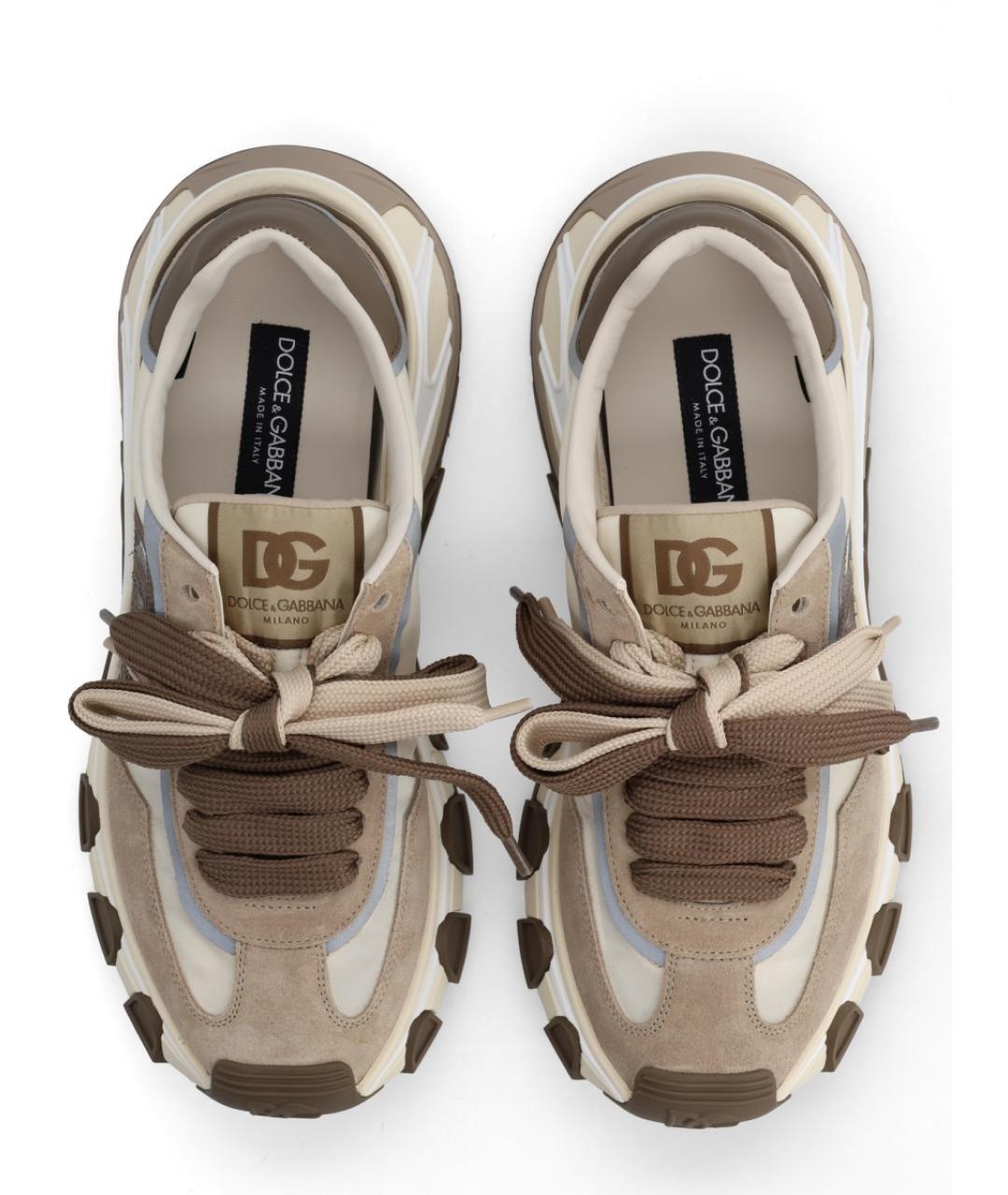 DOLCE&GABBANA Мульти текстильные низкие кроссовки / кеды, фото 6