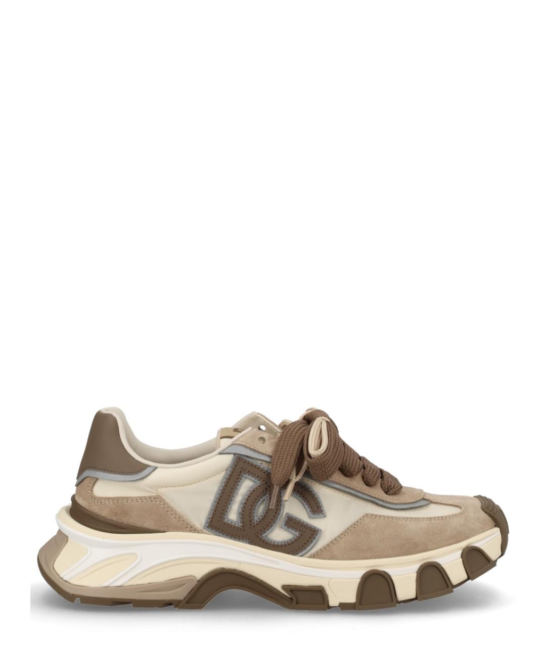 DOLCE&GABBANA Мульти текстильные низкие кроссовки / кеды, фото 1