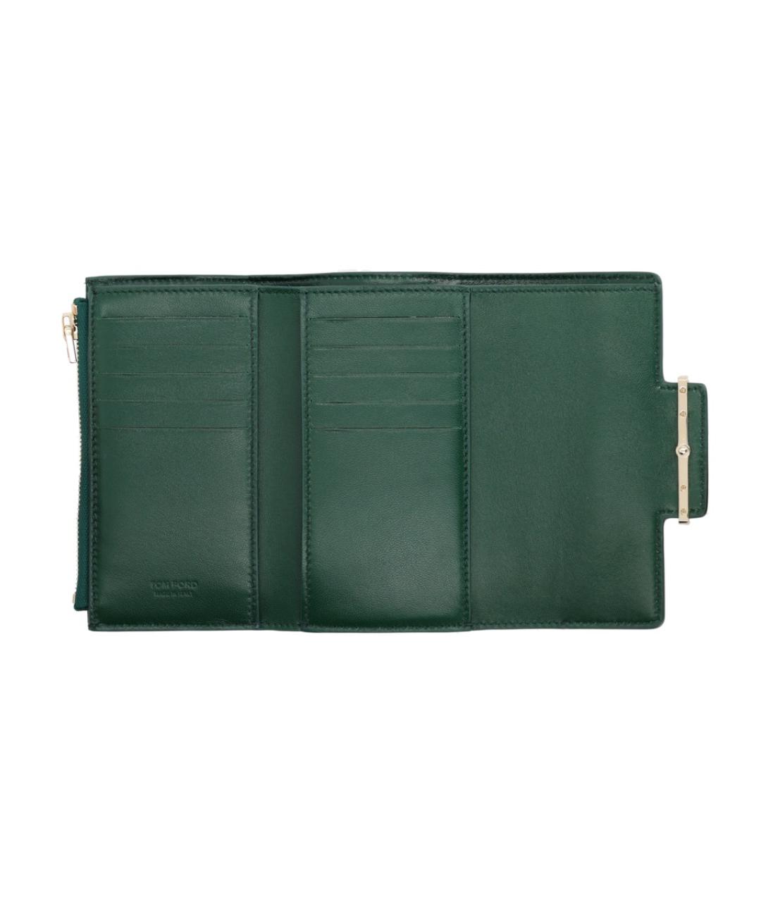 TOM FORD Зеленый кожаный кошелек, фото 3