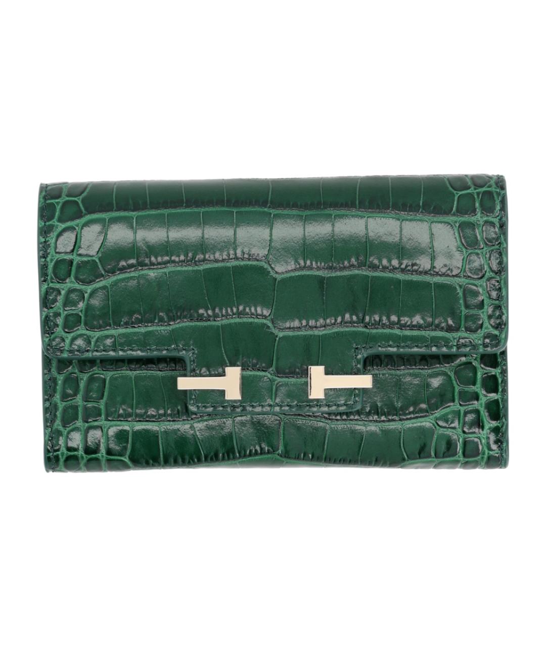 TOM FORD Зеленый кожаный кошелек, фото 1