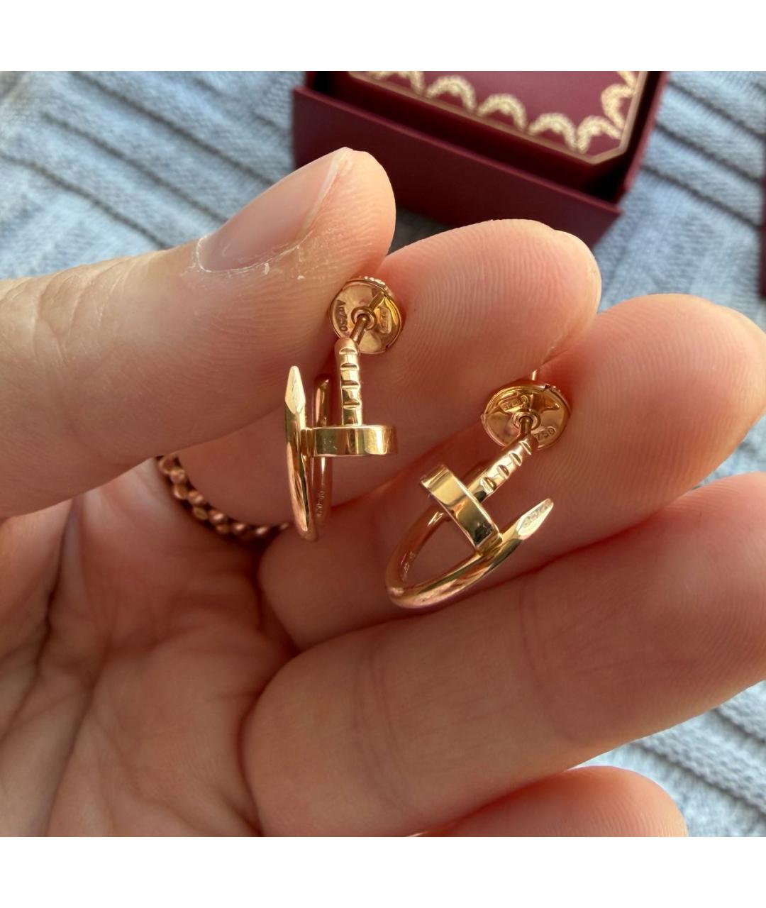 CARTIER Золотые серьги из розового золота, фото 8