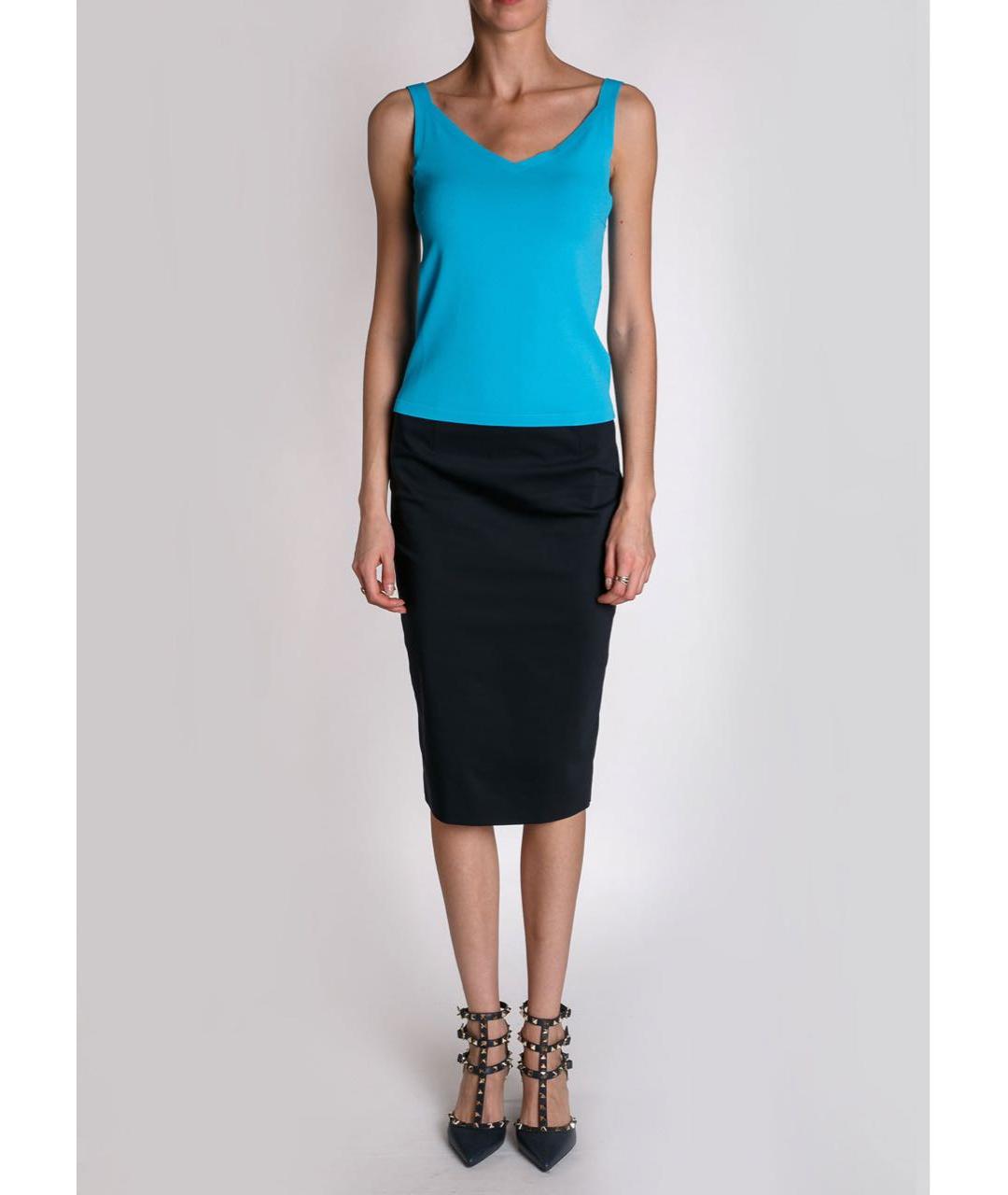 D.EXTERIOR Бирюзовая вискозная майка, фото 2