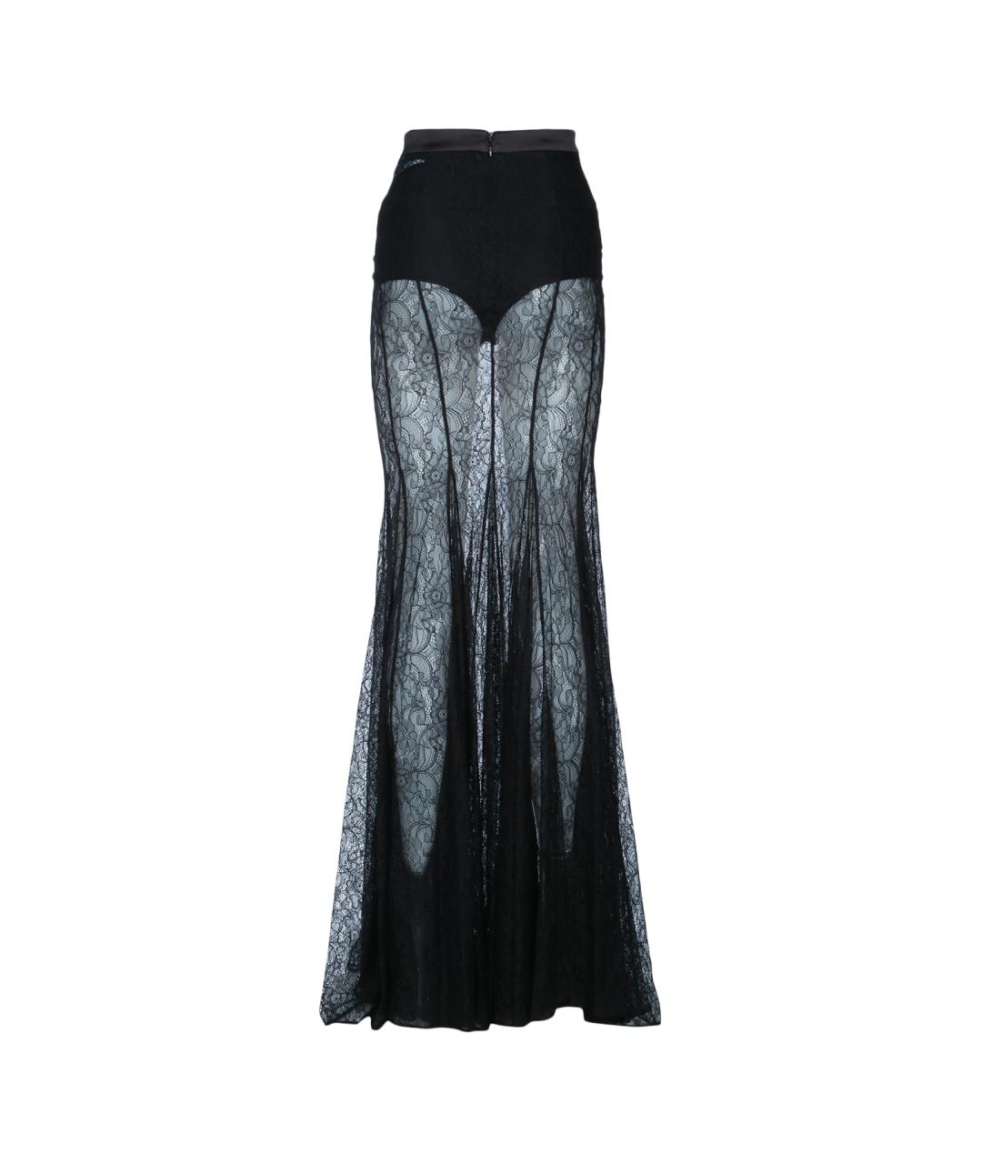 ELISABETTA FRANCHI Черная юбка макси, фото 2