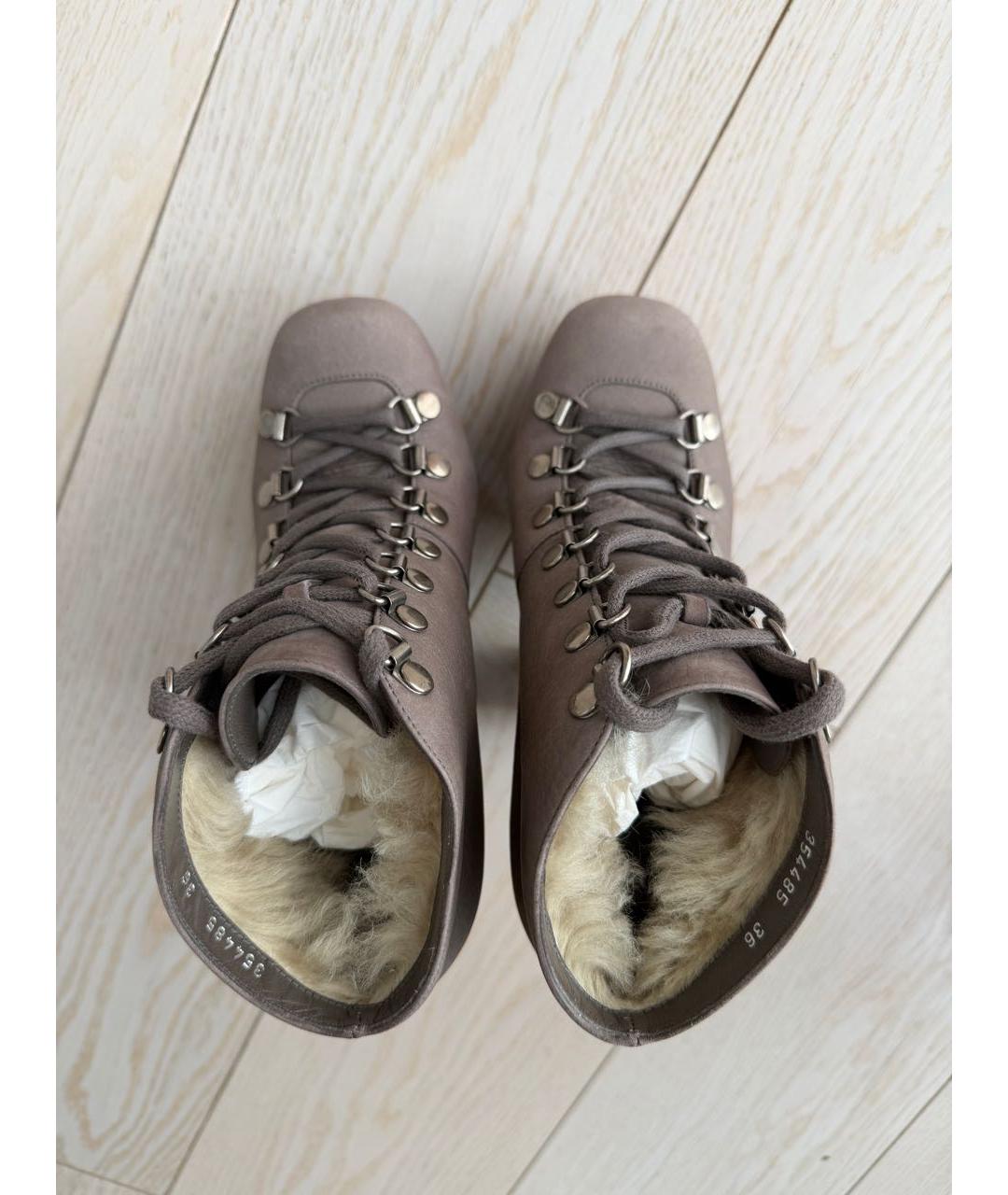 GUCCI Серые замшевые ботильоны, фото 3