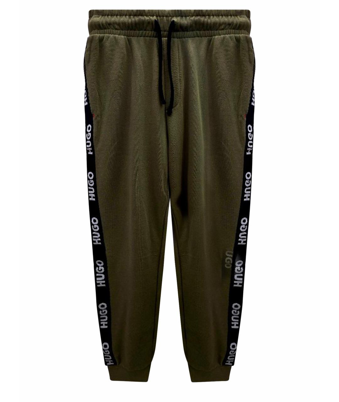 HUGO Хаки хлопковые повседневные брюки, фото 5
