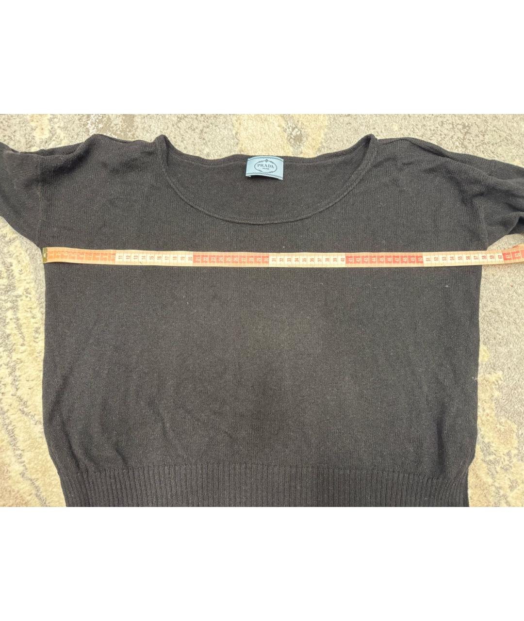 PRADA Черный шерстяной джемпер / свитер, фото 3