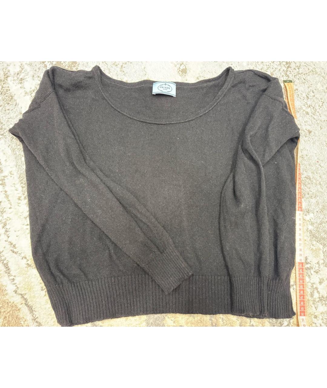 PRADA Черный шерстяной джемпер / свитер, фото 2