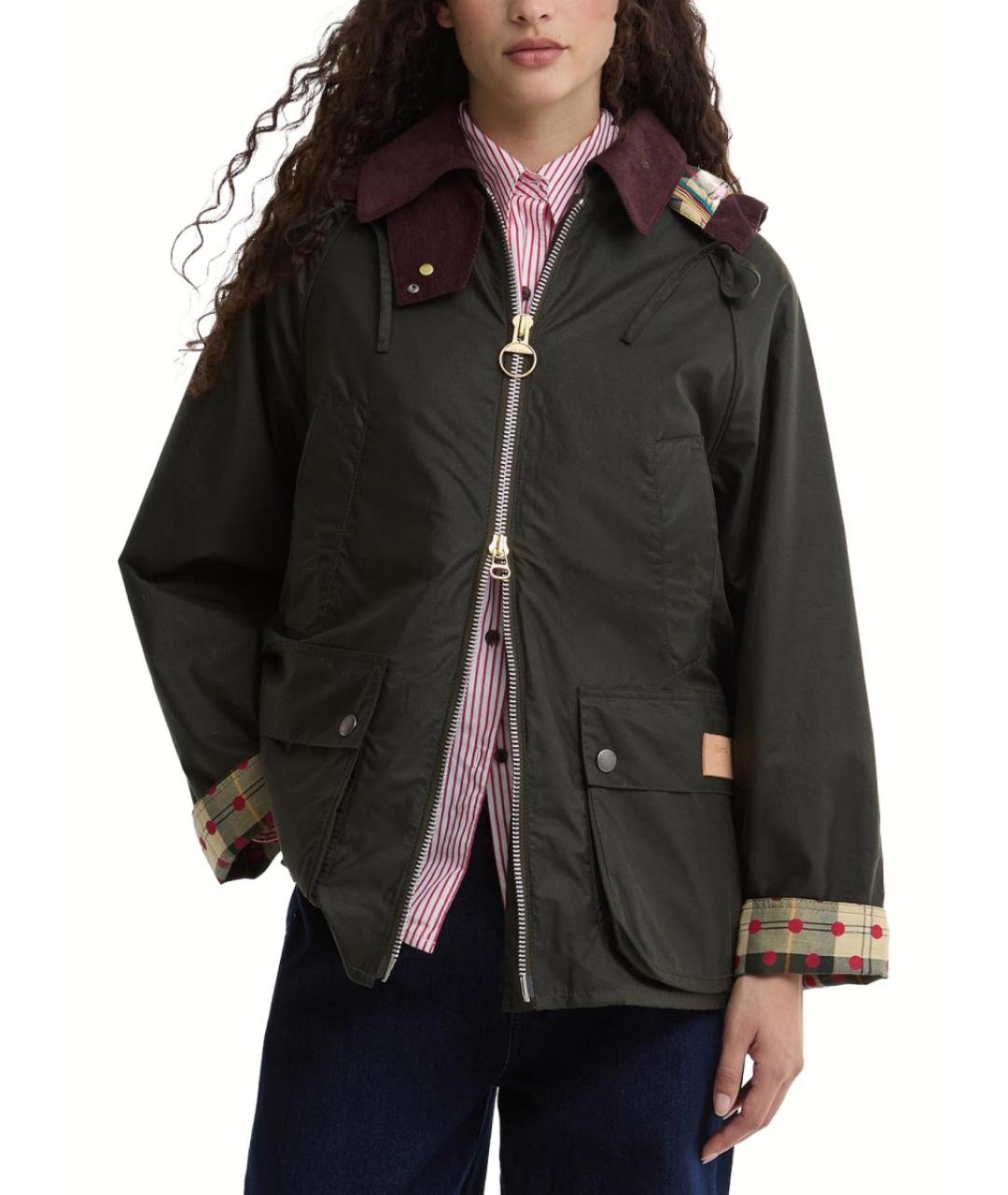 BARBOUR Хаки хлопковая куртка, фото 4