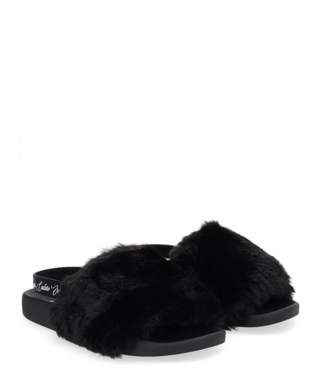 VERSACE JEANS COUTURE Черные шлепанцы, фото 2