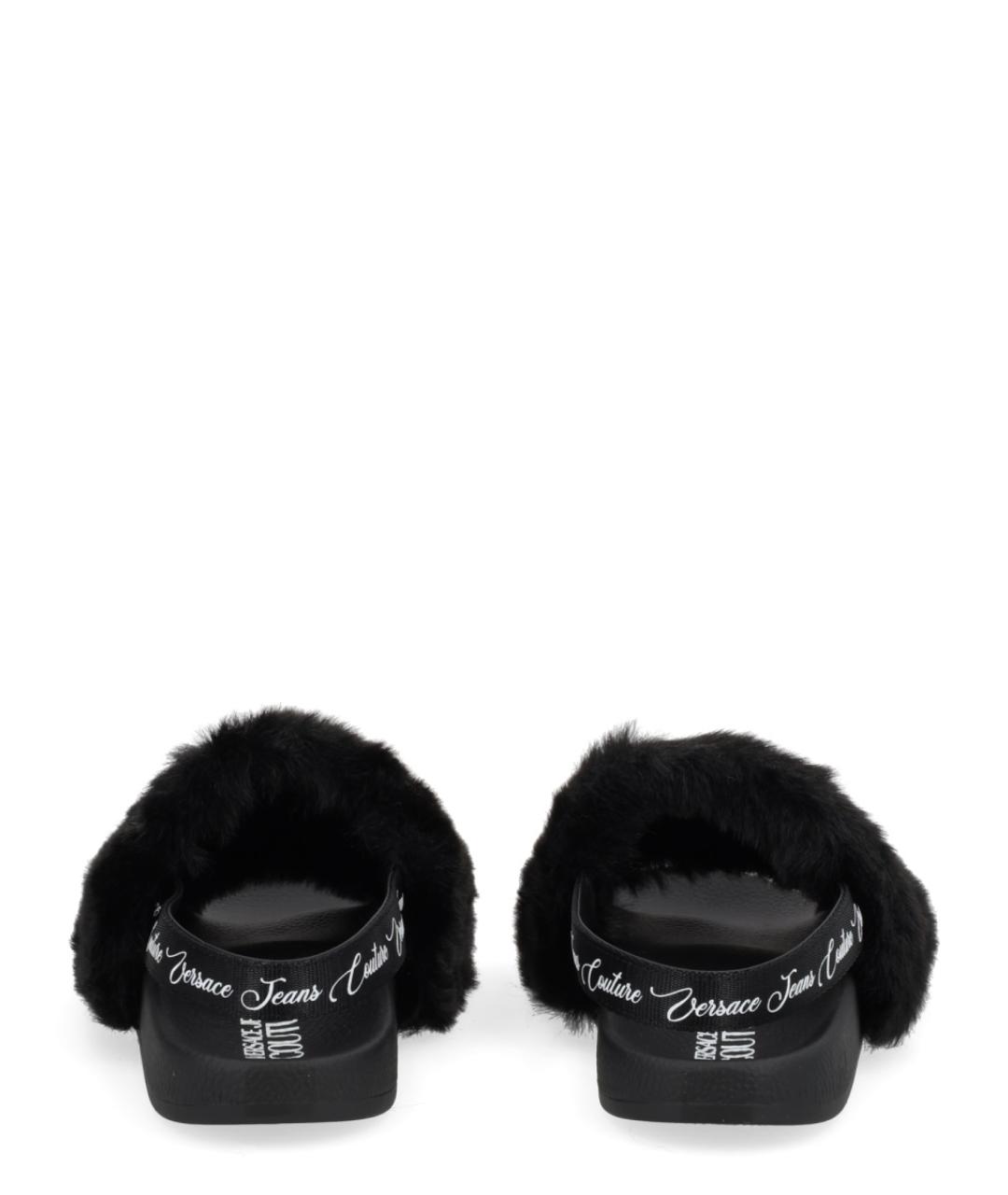 VERSACE JEANS COUTURE Черные шлепанцы, фото 4
