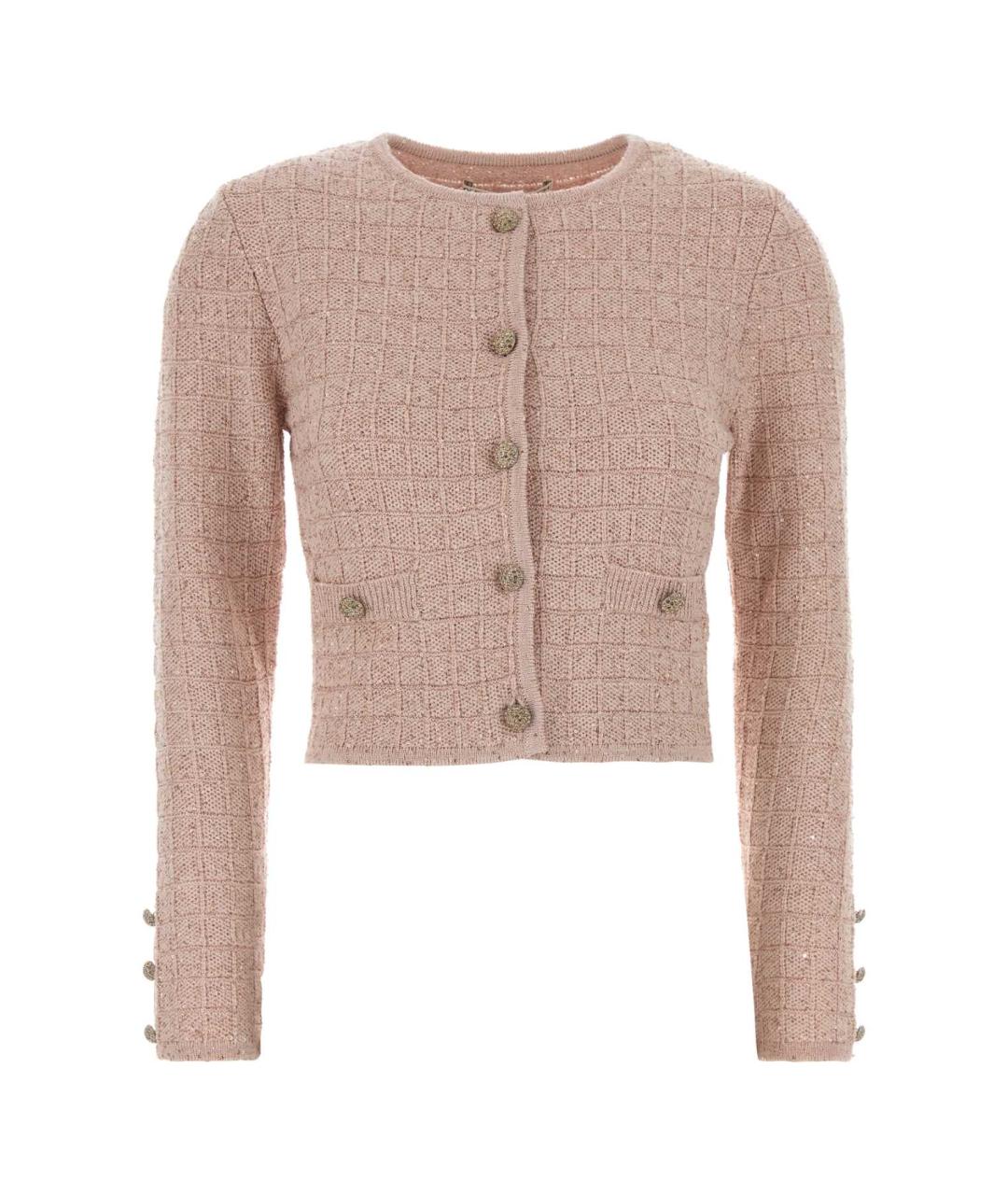 ALESSANDRA RICH Розовый полиэстеровый кардиган, фото 1