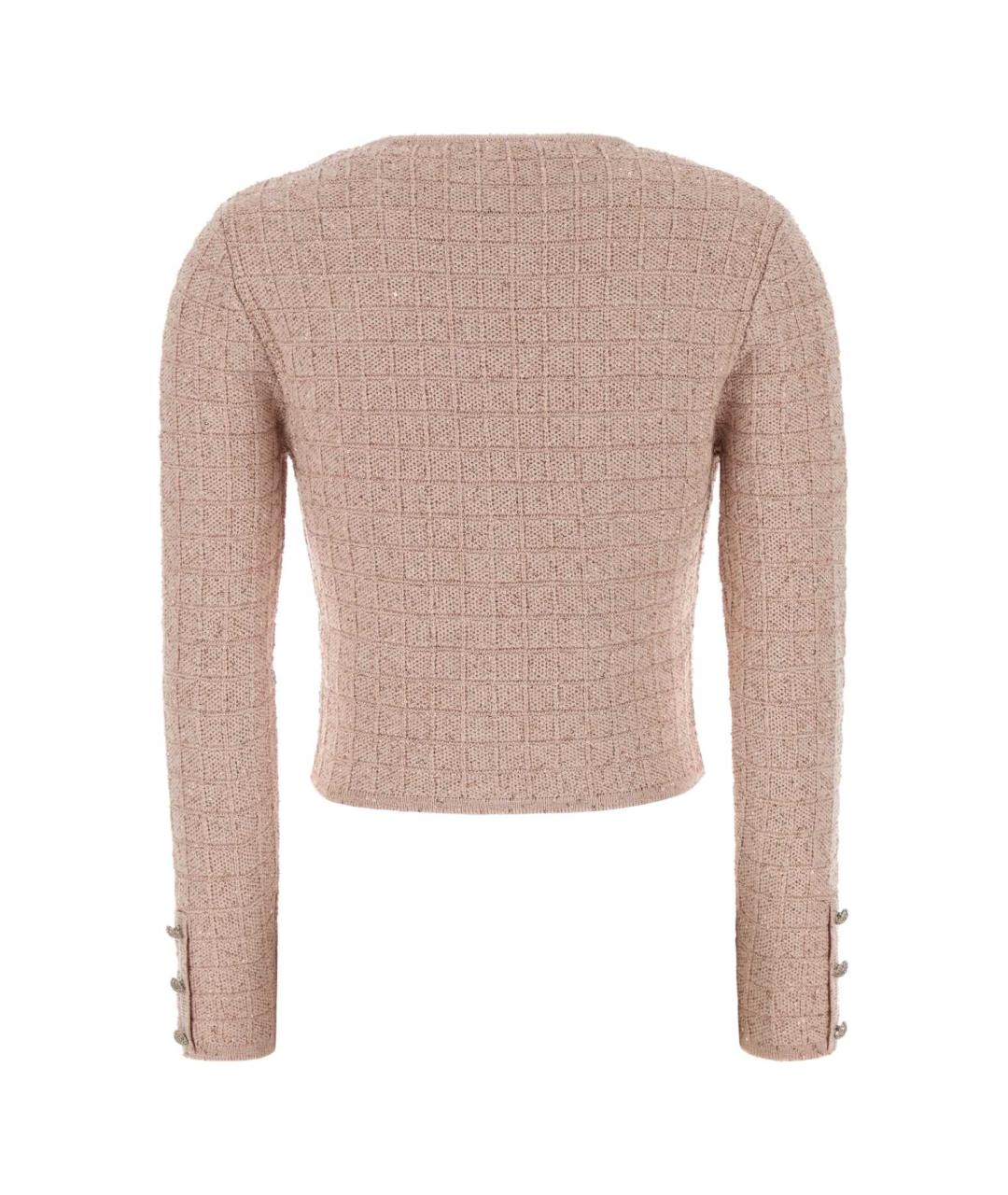 ALESSANDRA RICH Розовый полиэстеровый кардиган, фото 2