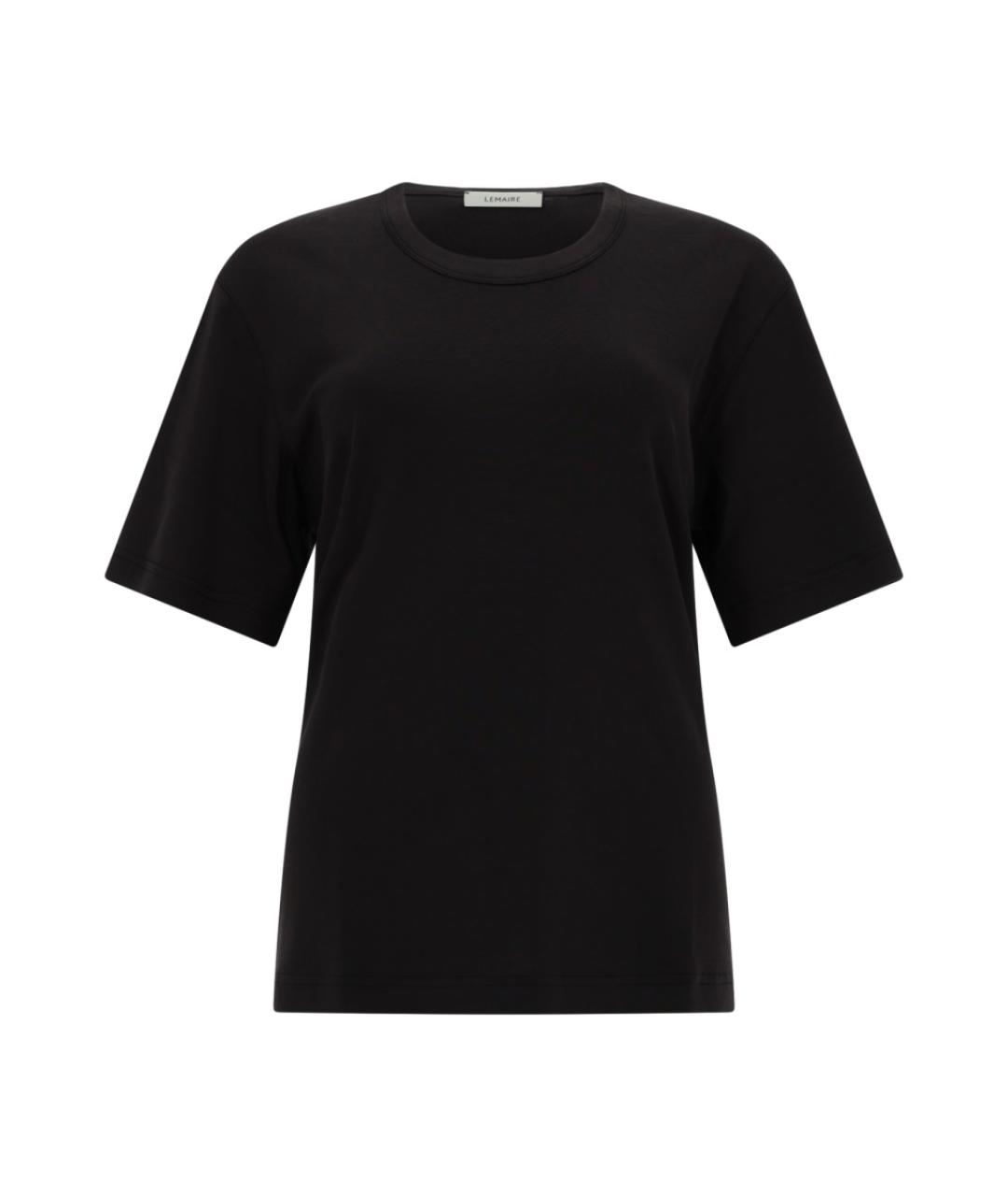 LEMAIRE Черная хлопковая футболка, фото 1