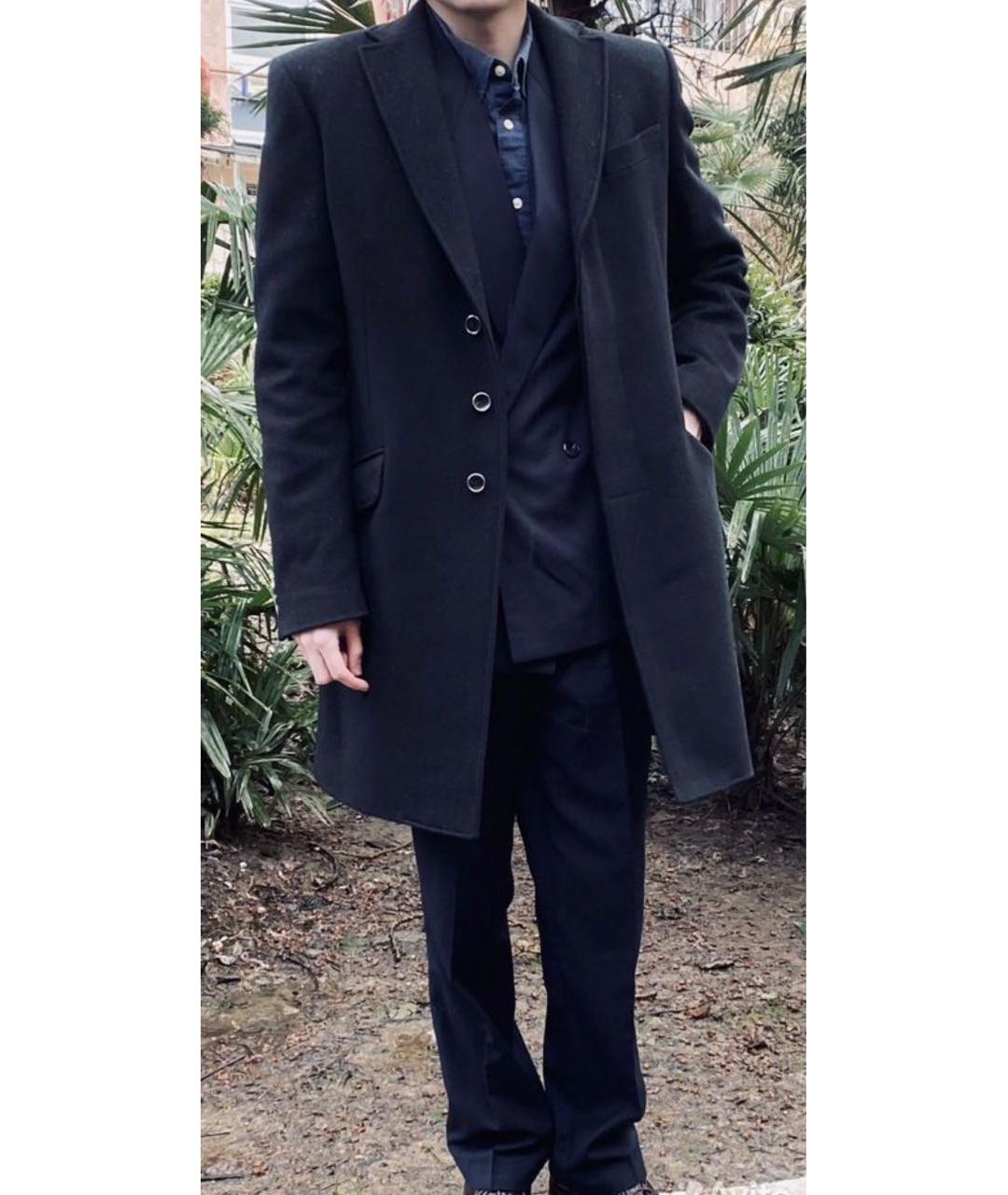 ROBERTO CAVALLI Черное шерстяное пальто, фото 5