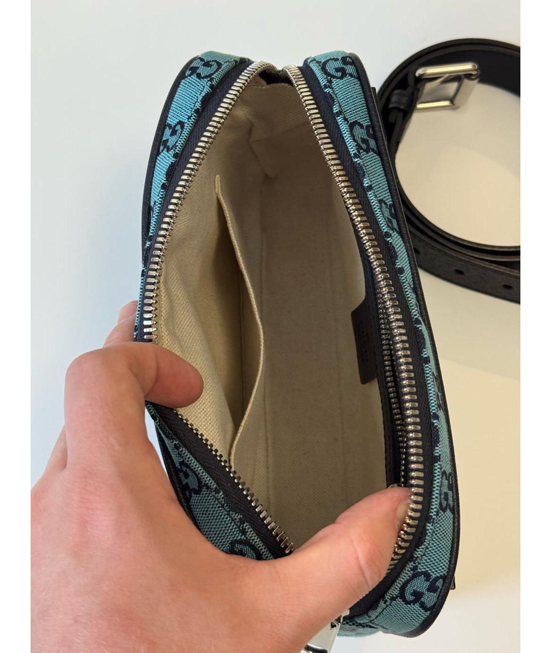 GUCCI Синяя поясная сумка, фото 6