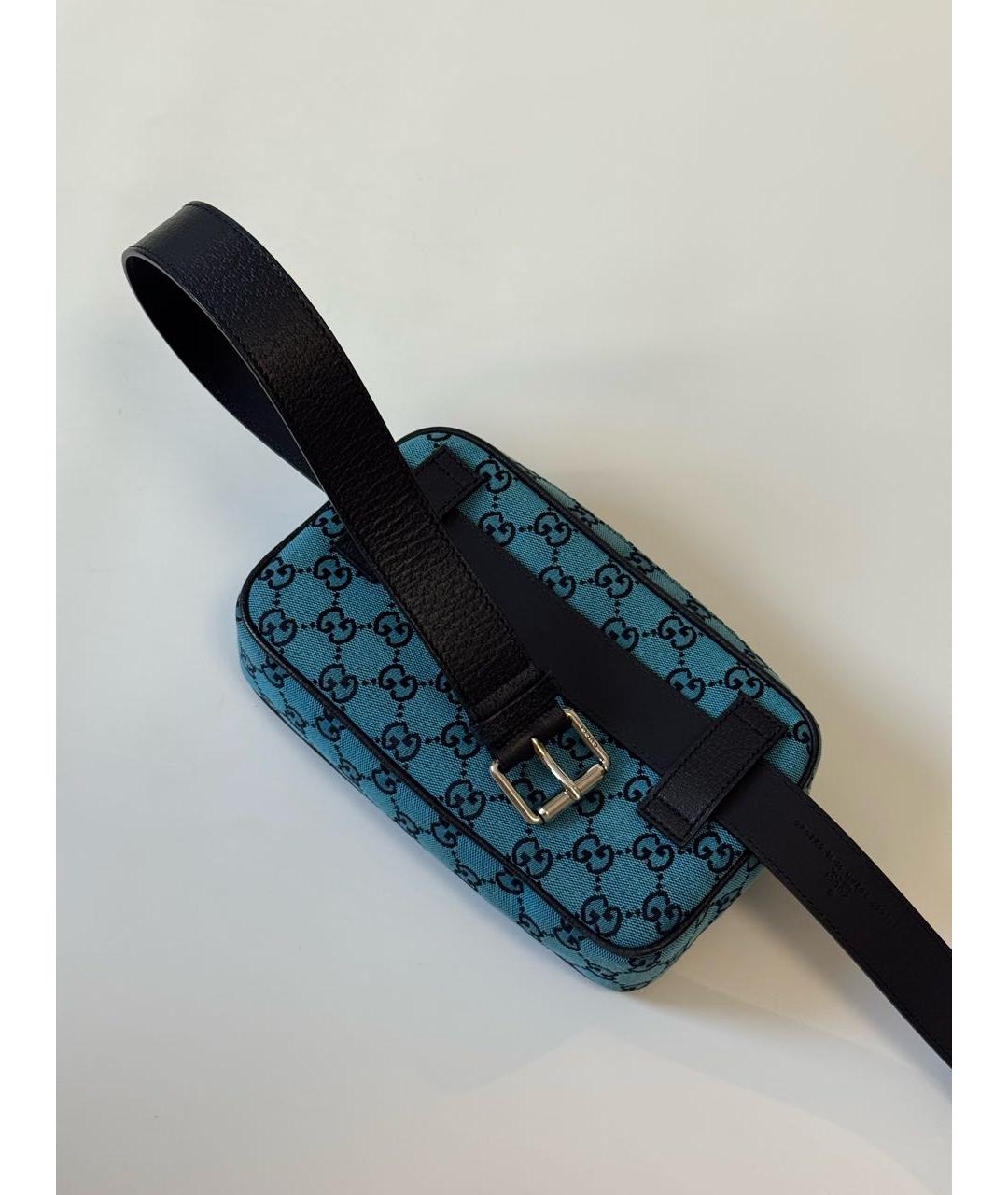 GUCCI Синяя поясная сумка, фото 2