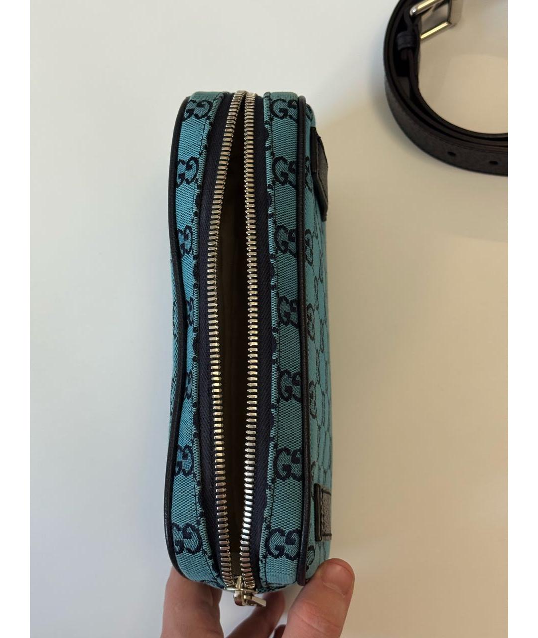 GUCCI Синяя поясная сумка, фото 3