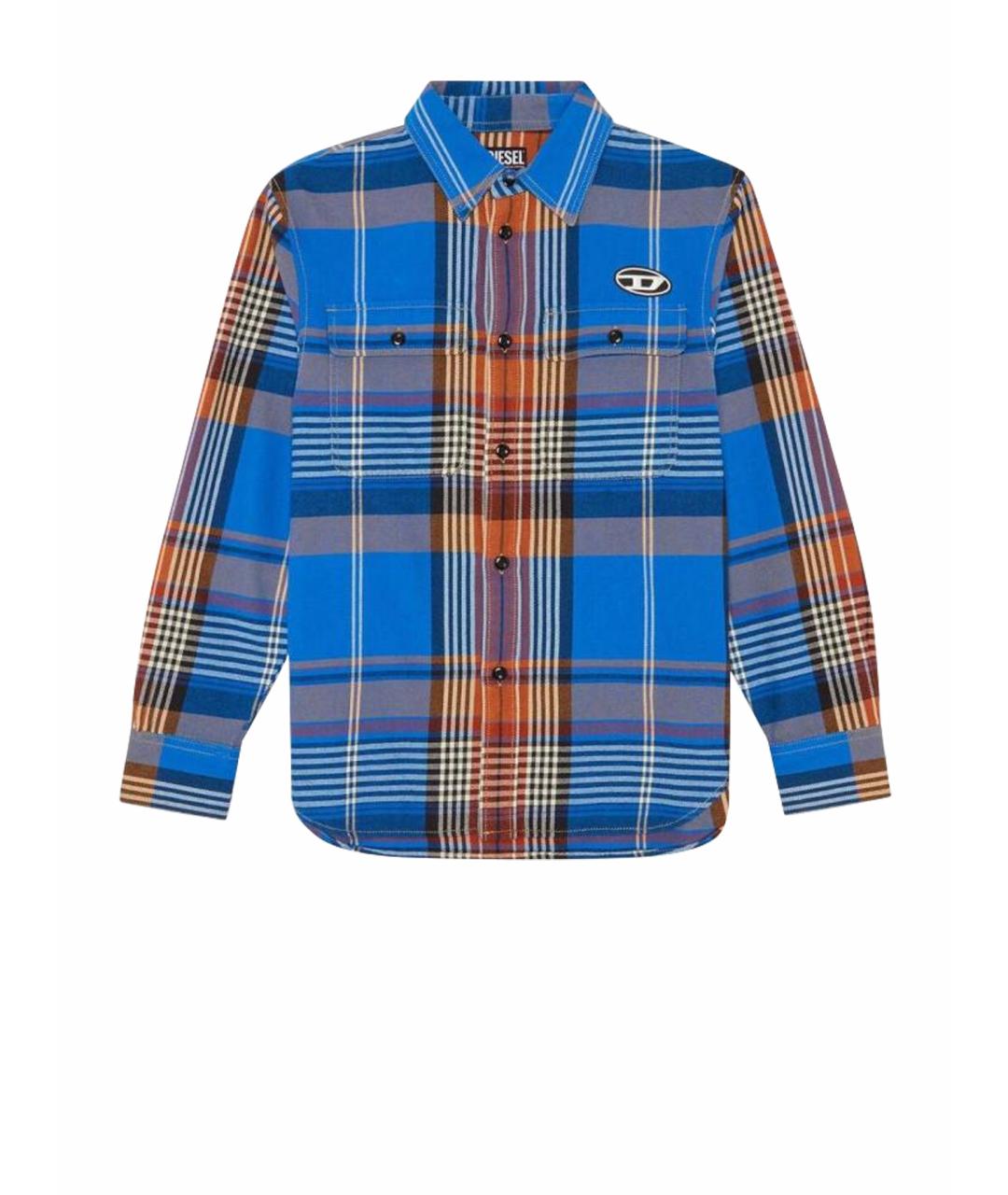 DIESEL BLACK GOLD Синяя хлопковая кэжуал рубашка, фото 1