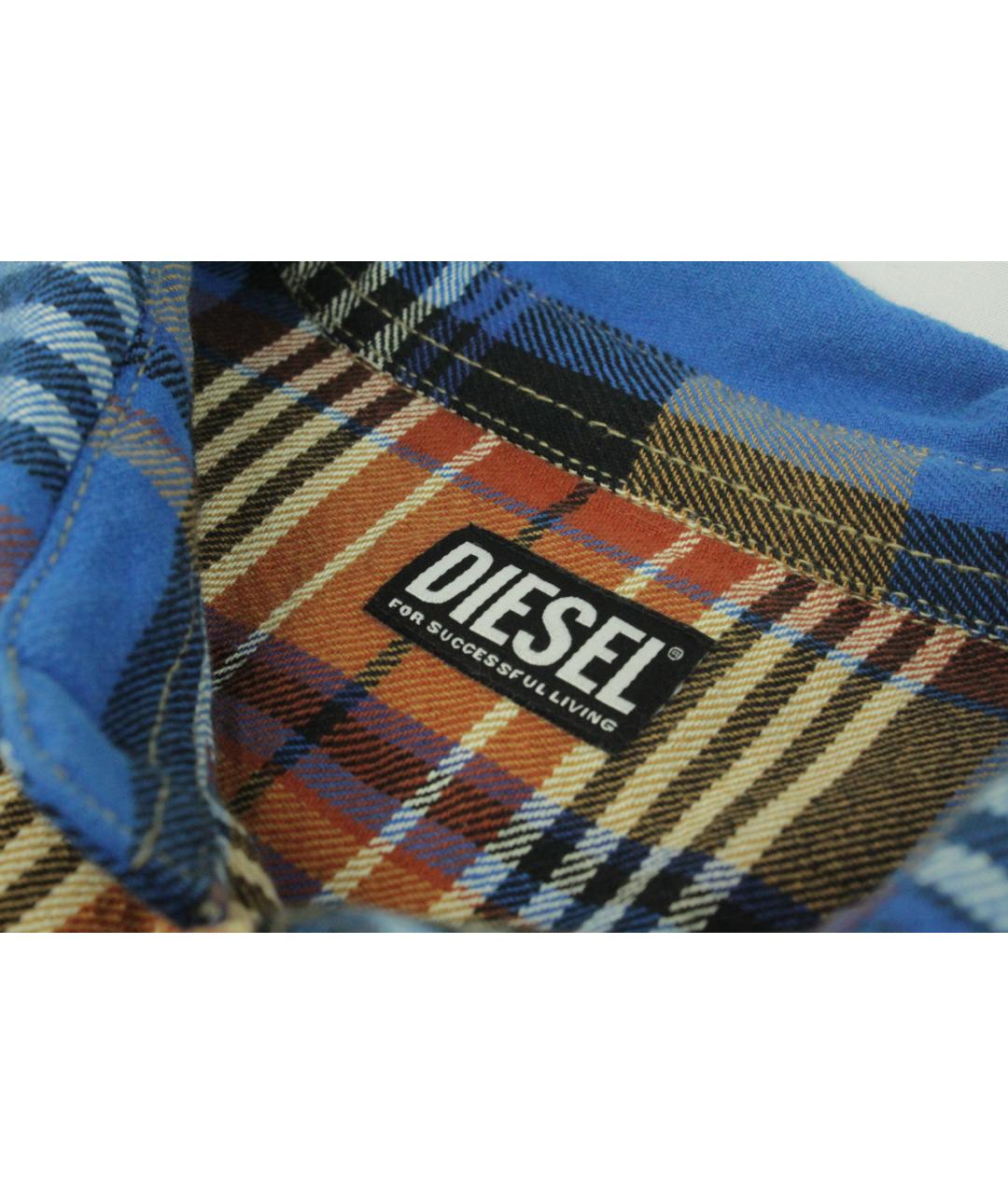 DIESEL BLACK GOLD Синяя хлопковая кэжуал рубашка, фото 4