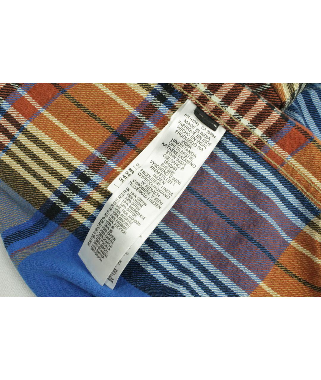 DIESEL BLACK GOLD Синяя хлопковая кэжуал рубашка, фото 5