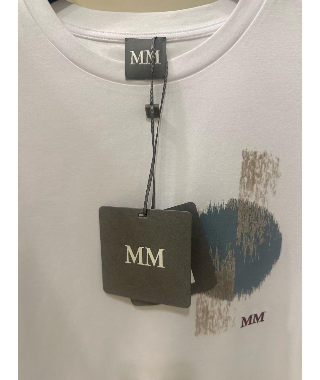 MAX MARA Белая хлопковая футболка, фото 4