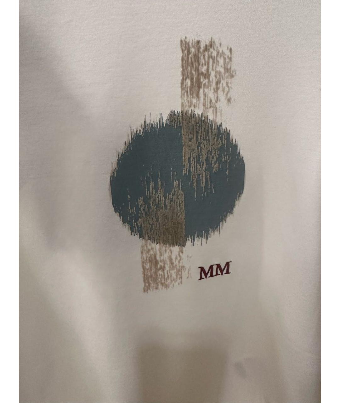 MAX MARA Белая хлопковая футболка, фото 5