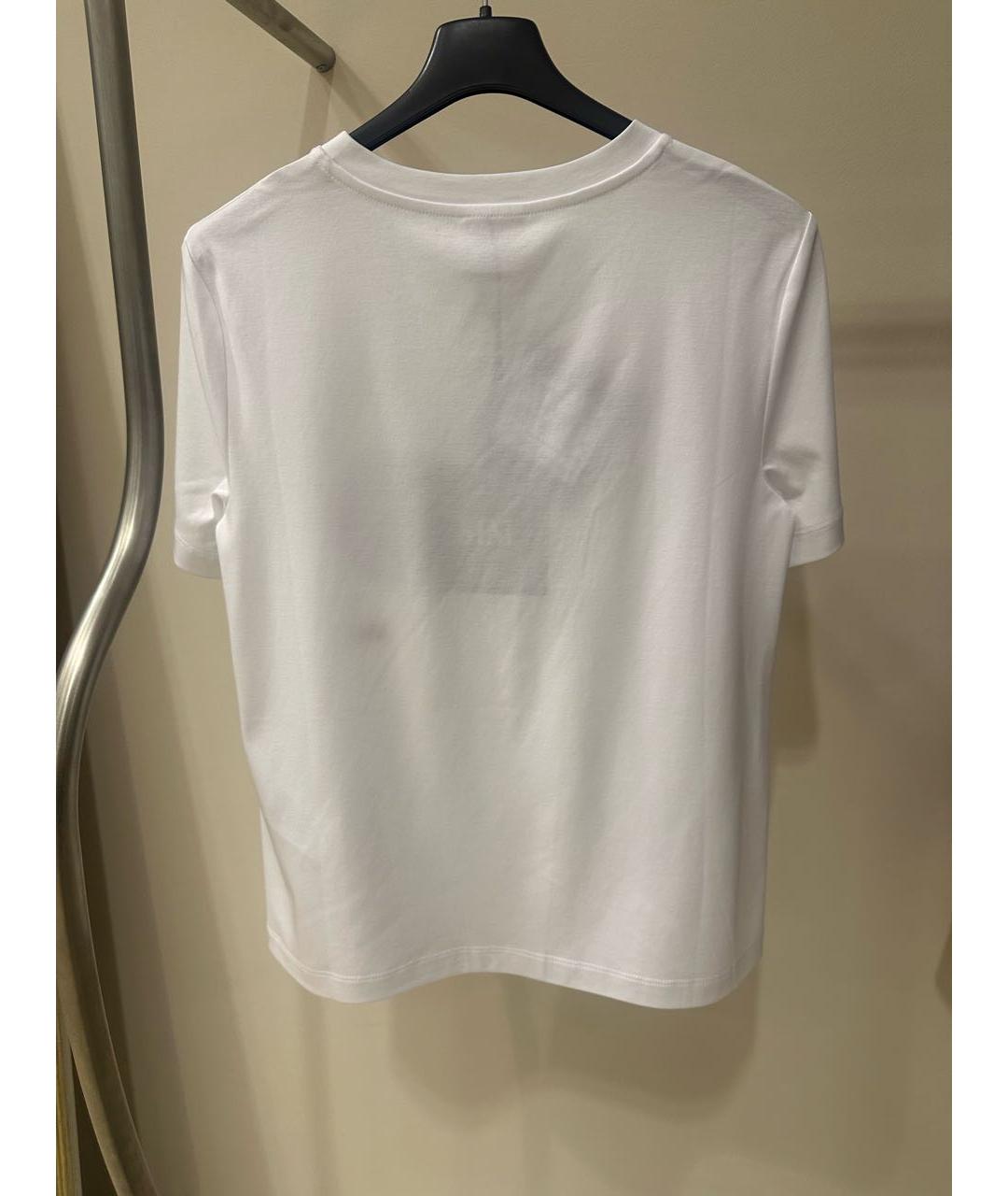 MAX MARA Белая хлопковая футболка, фото 3