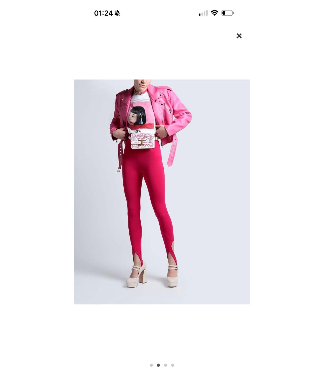 THE ATTICO Розовые леггинсы и велосипедки, фото 2