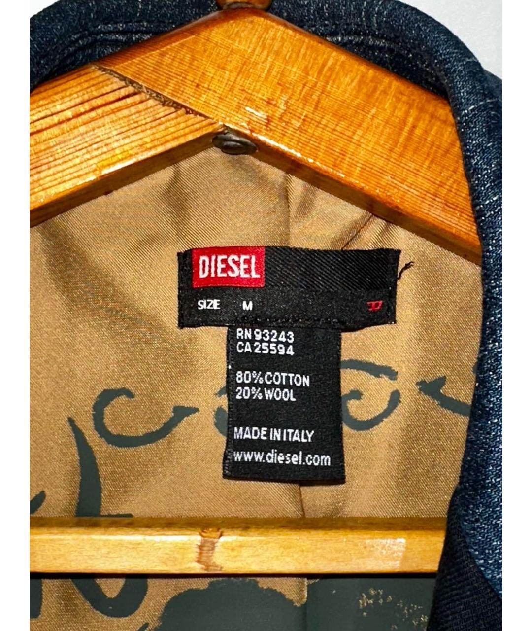 DIESEL Темно-синий деним пиджак, фото 4