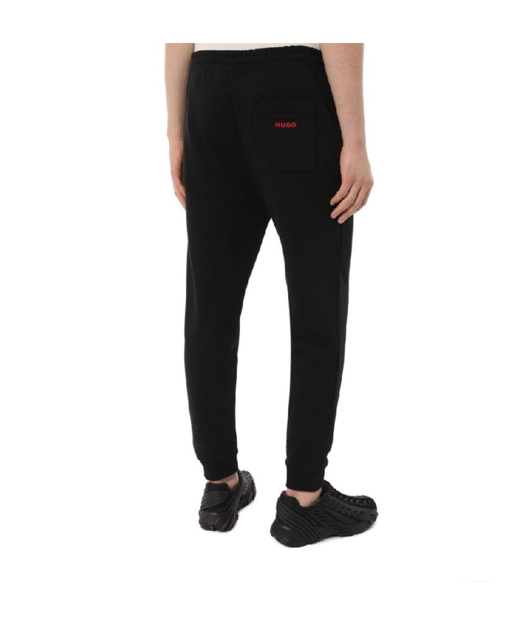 HUGO Черные хлопковые повседневные брюки, фото 2