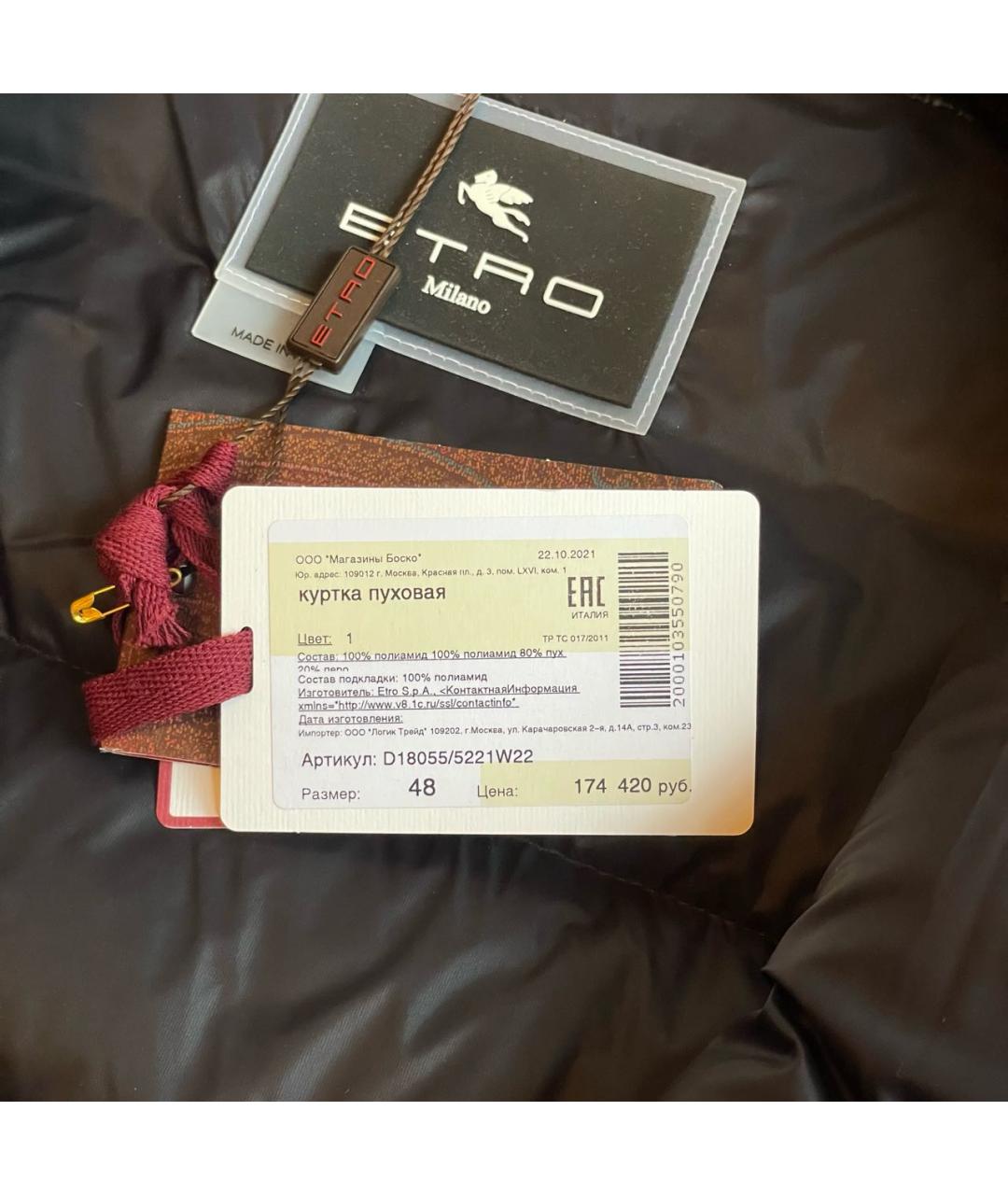 ETRO Черная полиамидовая куртка, фото 4