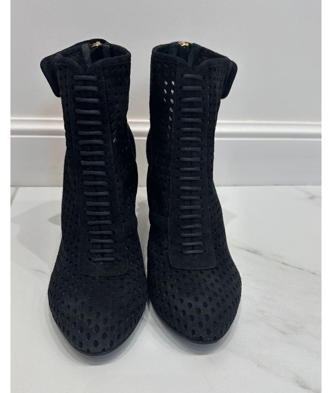 LOUIS VUITTON Черные замшевые ботильоны, фото 2